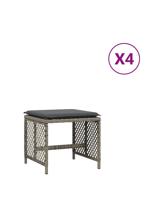 Băncuțe De Grădină Cub Pentru Exterior Rattan C...