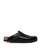 Boston NL Leder Herren Hausschuhe Schwarz Schmale Passform