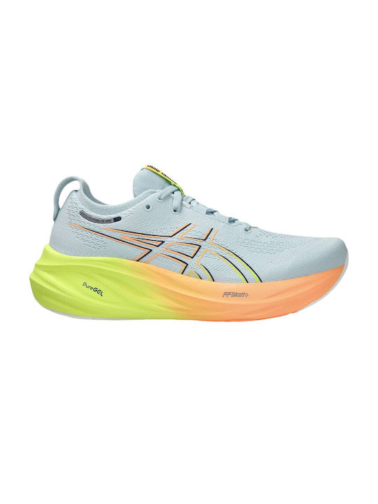 ASICS Gel Nimbus 26 Paris Sport Shoes Running Cool Grey / Safety Yellow