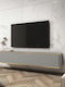 LH Home Furniture TV-Ständer aus Metall & Holz in Grau 175x32x30cm