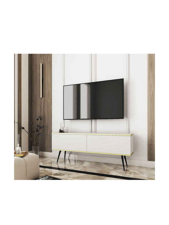 Έπιπλο Τηλεόρασης Λευκό Μ135xΠ32xΥ53cm