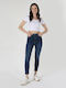 Women's Fabric Trousers Skinny Fit Albastru