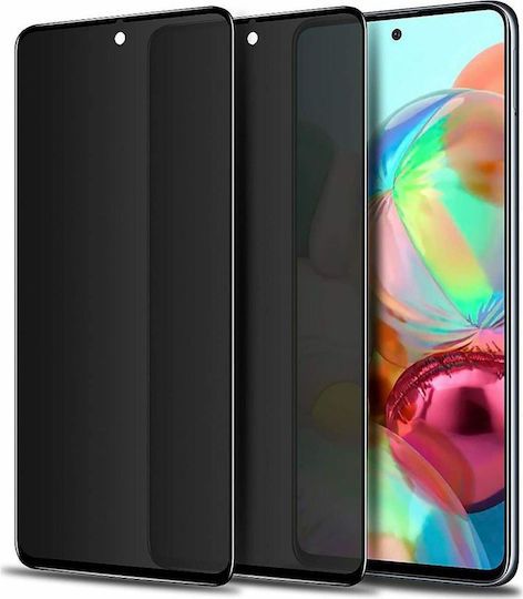 Plus Privatsphäre Vollflächig gehärtetes Glas Schwarz (Samsung S24 Plus)