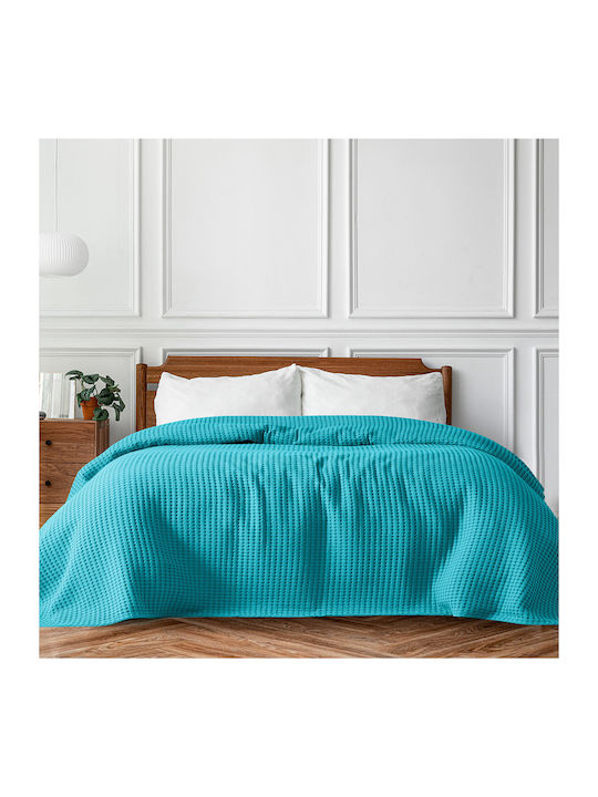 Beauty Home Waffle Art 1990 Κουβέρτα Πικέ Μονή 170x240εκ. Petrol