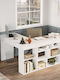 Schreibtisch Feltham Holz White 115x120x72cm