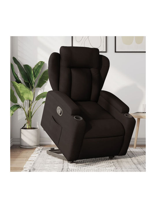 Πολυθρόνα Relax με Υποπόδιο Σκούρο Καφέ 77x94.5...