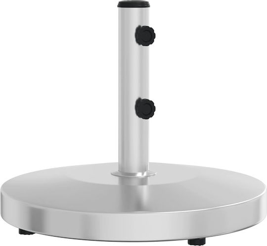 vidaXL Pliabilă Stand de umbrelă din Metal Argint 32x32cm