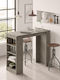 Tisch Bar aus Zement Grey 120x51.6x101.8cm