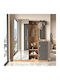 Crayford Eingangsmöbel mit Schuhschrank Pine/anthracite 147x35x180cm