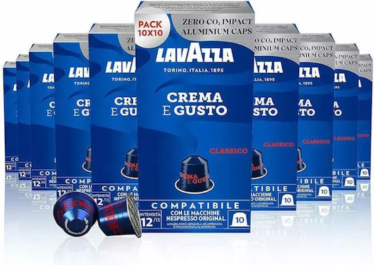 Lavazza Капсули Еспресо Crema E Gusto Съвместими с машина Nespresso 100капси