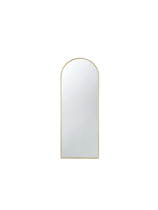 Artekko Arched Floor Mirror with Gold Metal Frame 188x71.1cm