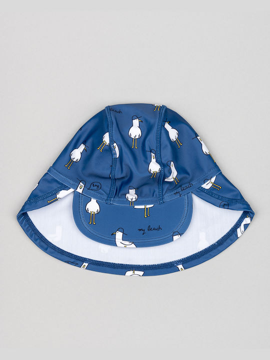 Losan Καπέλο Παραλίας Uv Αντηλιακής Προστασίας Κάλυμμα Αυχένα Blue