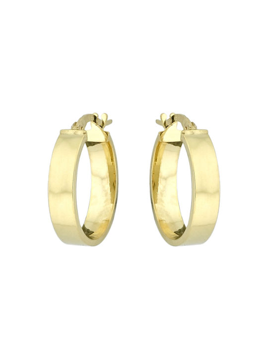 Earrings Hoops made of Gold 14K