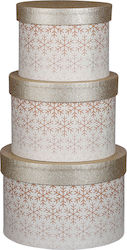 Gift Box Set/3 Gold Stars 11.5x15cm 13x17.5cm 14x21cm Cardboard