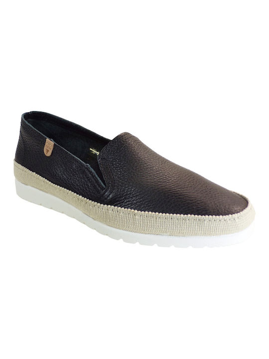 Verbenas Women's Leather Espadrilles Black