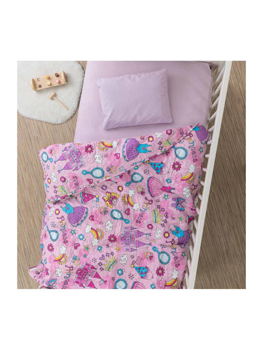 Borea Cotton Baby Quilt 110x140cm Pink