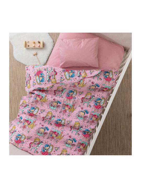 Borea Cotton Baby Quilt 110x140cm Pink