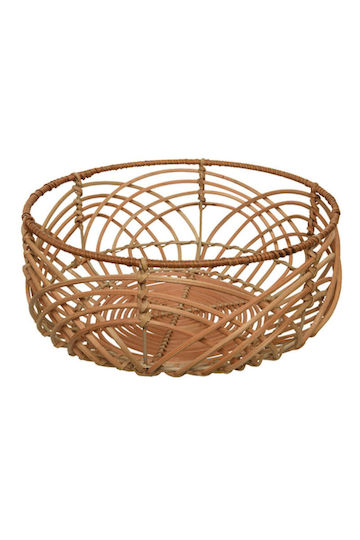 Kaemingk Διακοσμητικό Μπωλ Rattan Μπεζ 30x30x12.5cm