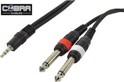 Cobra CL200 2x 6.3mm male - 3.5mm male