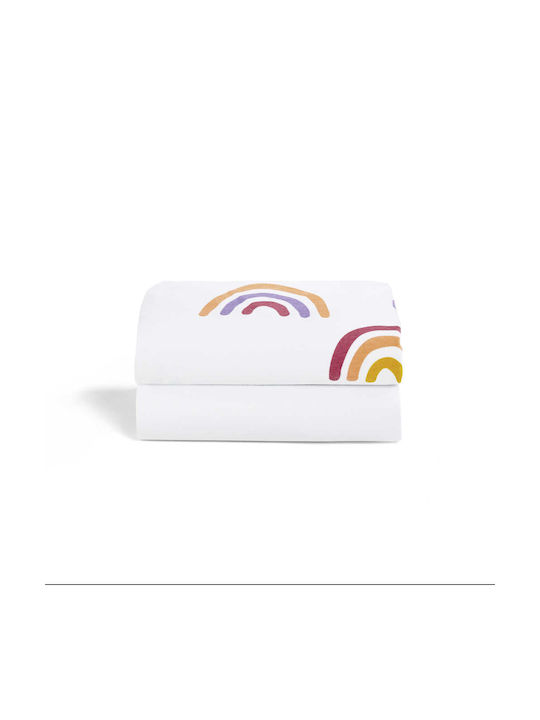 Snuz Σετ Βρεφικά Σεντόνια Λίκνου Βαμβακερά Multi Rainbow 37.5x75εκ. 2τμχ