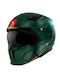 MT Streetfighter SV S A6 Green Mat Κράνος Μηχανής Modular ECE 22.06 με Sunvisor