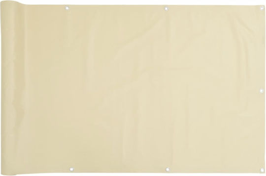 vidaXL Shade Divider Beige in Roll with PVC Coating 0.9x5m