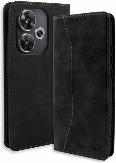 Bodycell Book Piele artificială / Piele Negru (Xiaomi Poco F6 5G)