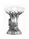The Noble Collection Candle Holder Glass in White Color 25cm 1pcs