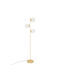 Atmosphera Golden Balls Φωτιστικό Δαπέδου Υ180εκ. με Ντουί για Λαμπτήρα E14 Χρυσό
