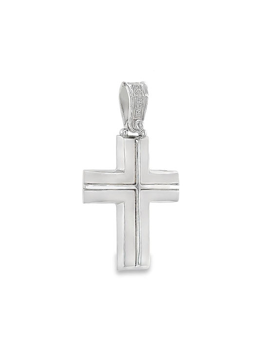 Men's Cross White Gold 14 Karats St106961