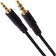 3.5mm Jack Cable Male - 3.5mm Male Black 1.5m with Gold Plated Terminals