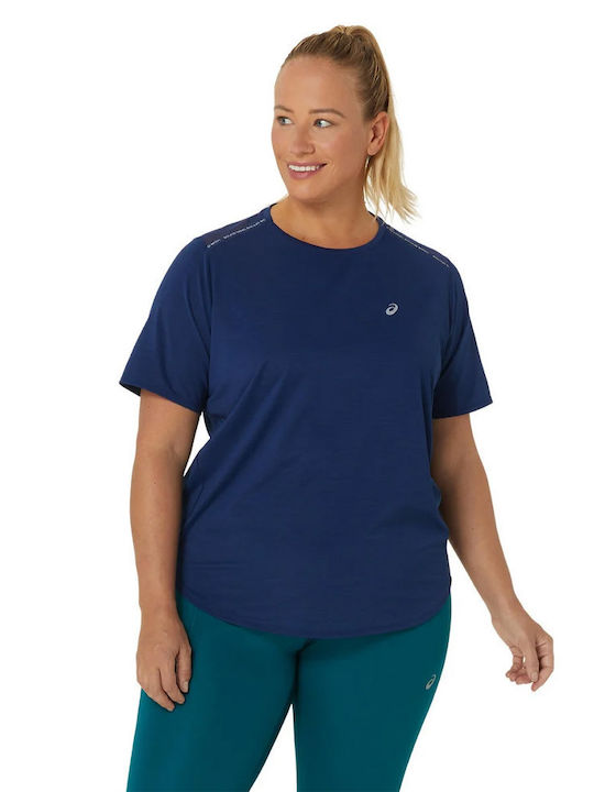 ASICS Damen Sportliche Bluse Blue