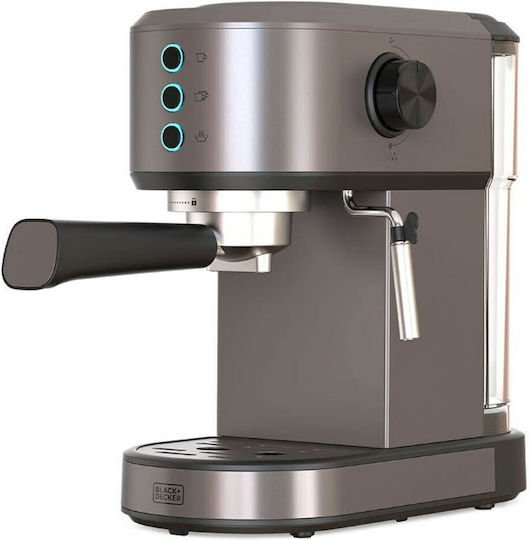 Black & Decker Μηχανή Espresso 1350W Πίεσης 20bar Μαύρη ES9200090B