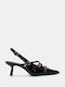 Pointed Toe Heels with Decorative Buckles 4268101-black