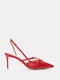 Pointed Toe Heels with Decorative Buckles 4264305-red