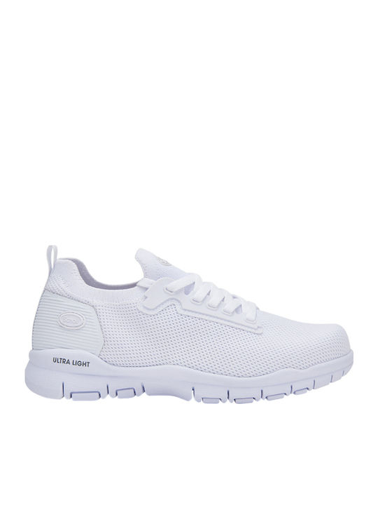 Scholl Jump Sock Ανδρικά Ανατομικά Sneakers Ασπρο