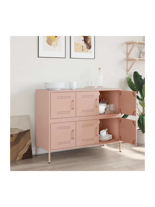 Sideboard made of Metal Pink 100.5x39x79cm