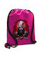 Rucsac sac de sport God War roz buzunar 40x48cm și șnururi groase