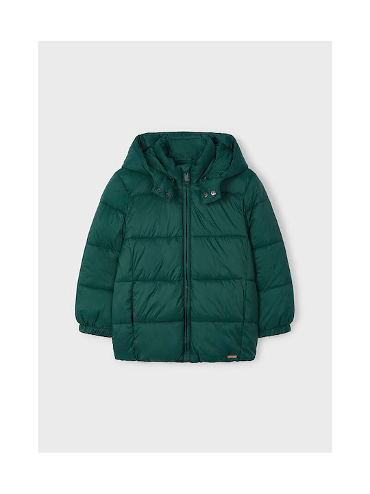 Mayoral Kids Bomber with Hood Green