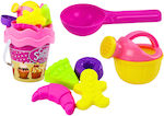 Sand Bucket Set Watering Can Molds Pink Sweets 8 Pcs