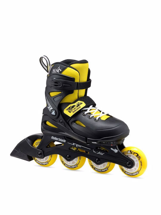 Rollerblade Fury Inline Αυξομειούμενα Rollers Μαύρα Ενηλίκων