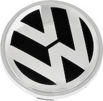 Wheel Center Cap VW with 52mm Internal Diameter Black 1pc