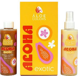 Aloe Colors Exotic Skin Care Set for Moisturizing with Body Mist & Body Oil