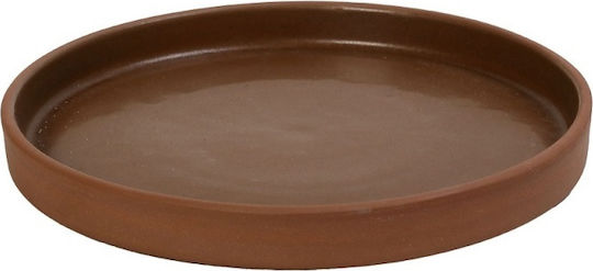 Espiel Step Plate Shallow Ceramic Brown with Diameter 21cm
