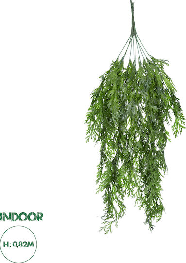 Globostar Artificial Garden Thuja Hanging Branch 20616 Artificial Hanging Decorative Thuja Branch Y82cm Set of 2 Pieces