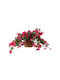 Globostar Künstlicher Garten Rhododendron Hängende Pflanze 20634 Künstliche Hängende Dekorative Pflanze Rosenbusch Y60cm