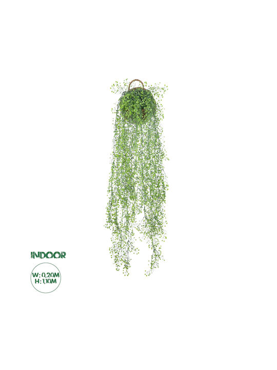 Globostar? Artificial Garden Golden Bell Willow 1 Hanging Plant 20630 Κρεμαστό Τεχνητό Διακοσμητικό Φυτό Ιτίας Y110cm