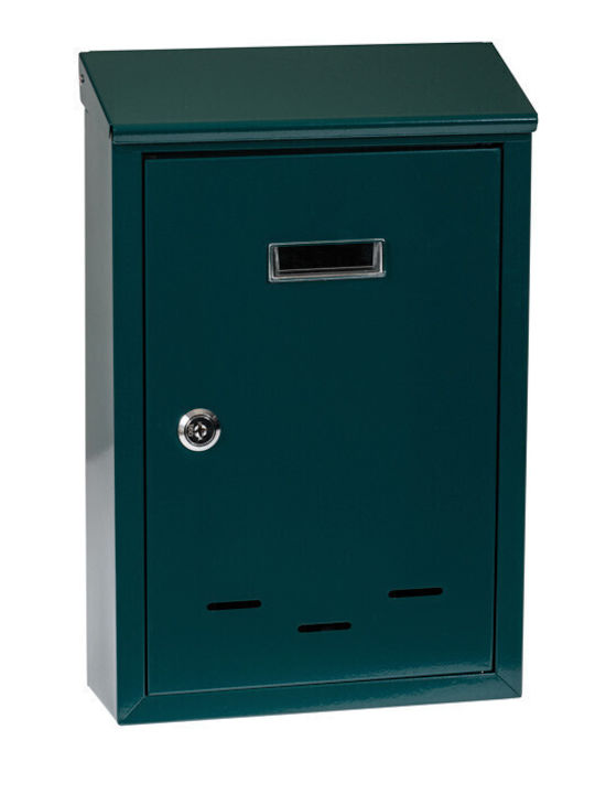 Cutie Poștală pentru Exterior Metalic în Culoarea Verde 30x23x9cm