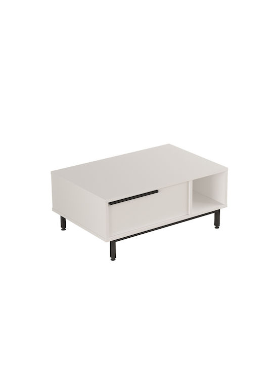 Rechteckig Couchtisch White L60xB90xH37cm