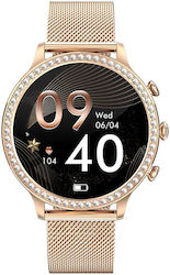 Microwear I70 Smartwatch with Heart Rate Monitor (Gold Steel)